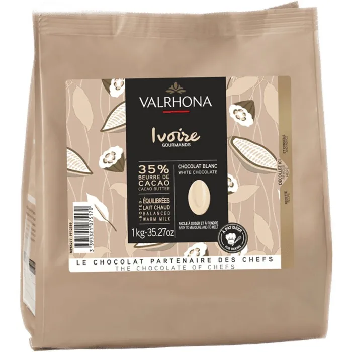 Valrhona Ivoire 35% choklad, 1 kg