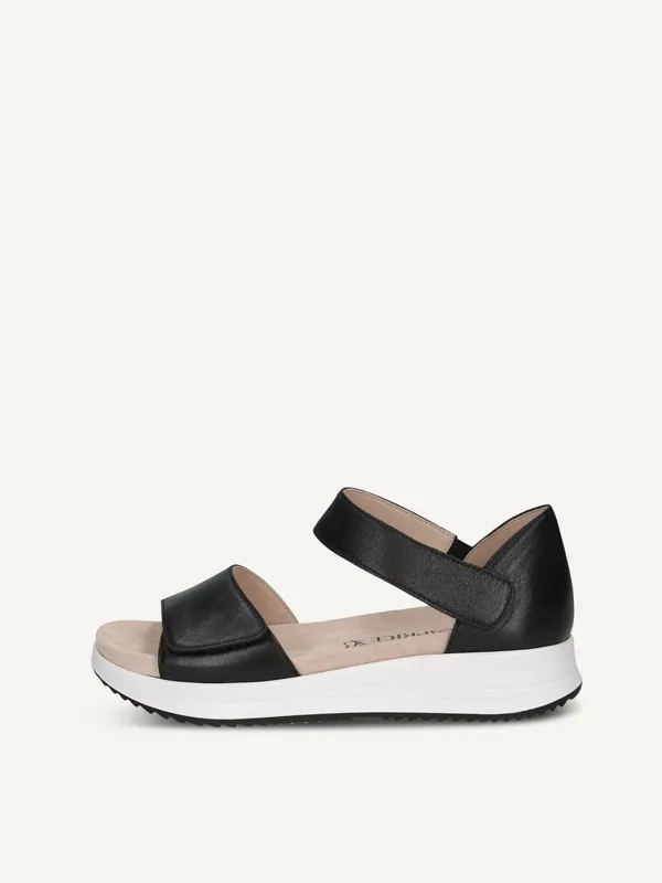CAPRICE Sandal, black, made of Leather without heel, Size 36 (#5335)