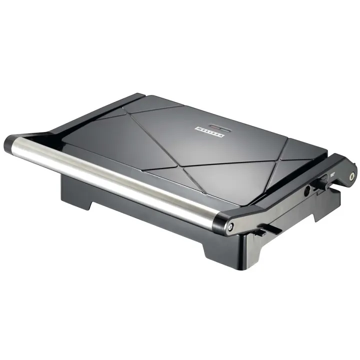 Panini grill och kontaktgrill med non-stick beläggning och överhettningsskydd 1000W Svart