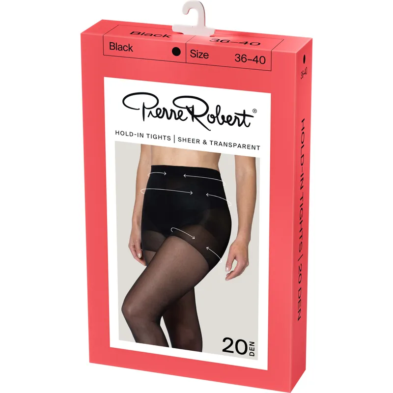 Pierre Robert Strumpbyxor Hold-In Tights 20 Svart polyamid strl 40/44 Dam