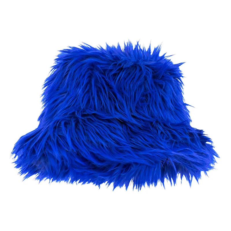 Bucket Hat Fluffig Blå – One size