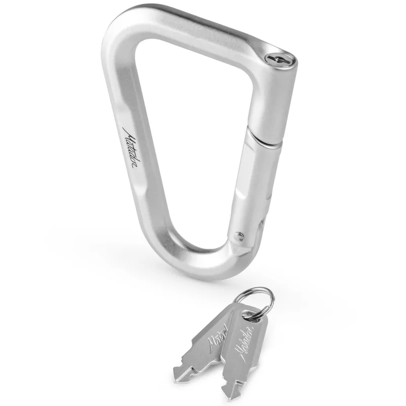 Karbinhake med lås, Silver