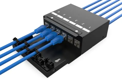 DIGITUS DN-93708-6 Consolidation point box 6-port Keystone modules with intelligent cable manager