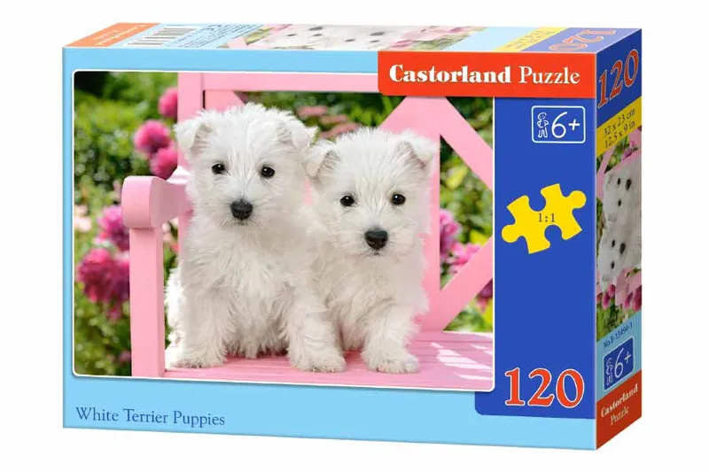 Castorland Pussel - White Terrier Valpar 120 Bitar