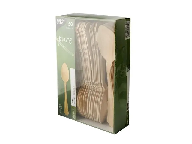 Träsked i vintagedesign trä Pure 19,5 cm 50-pack