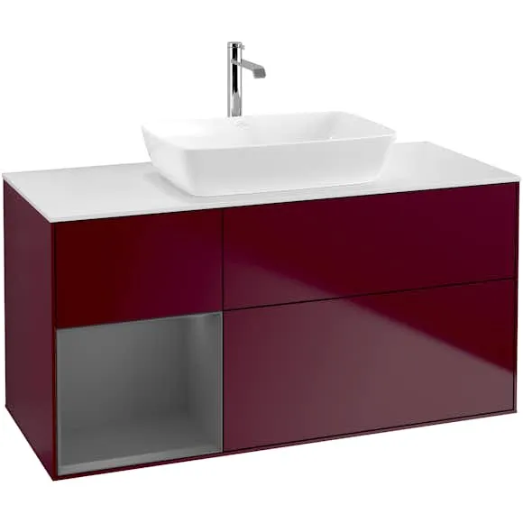 Tvättställsskåp Villeroy & Boch Finion med 3 Lådor Hylla och Bänkskiva för Fristående Tvättställ från Artis & Collaro (#8525)