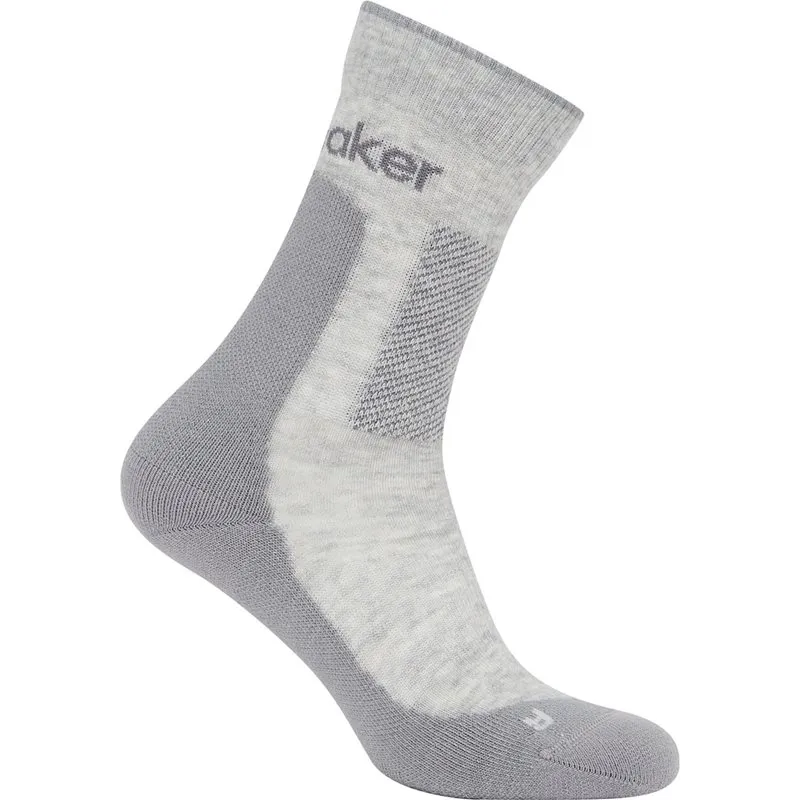 Icebreaker Women Merino Hike+ Medium Crew Blizzard Hthr/Alloy - S