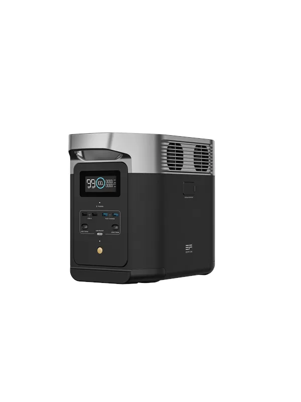 EcoFlow Delta 2 – Bärbar kraftstation – 2400 watt – litium järn fosfat – 1024 Wh – Wi-Fi, Bluetooth – utgångskontakter: 8 – Europa
