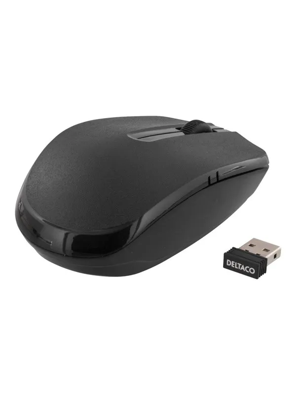 Deltaco MS-798 - Mouse optical 3 buttons wireless - Mouse - Optic - 3 knappar - Svart