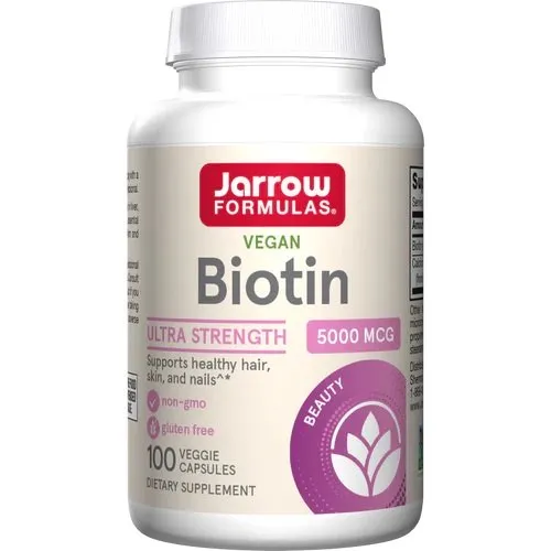 Jarrow Formulas - Biotin, 5000 mcg, 100 vegetabiliska kapslar