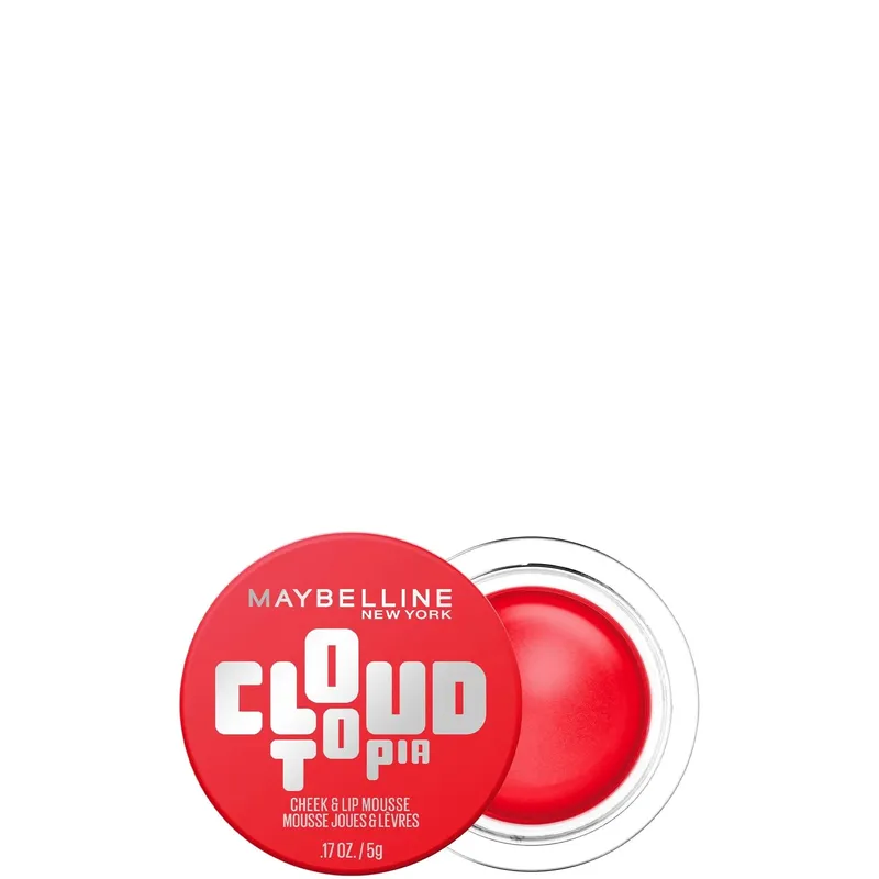 Maybelline New York Cloudtopia Blush Cheek & Lip Mousse Up to 14H Cheek Colour (Various Shades) - 3 Divine Crimson