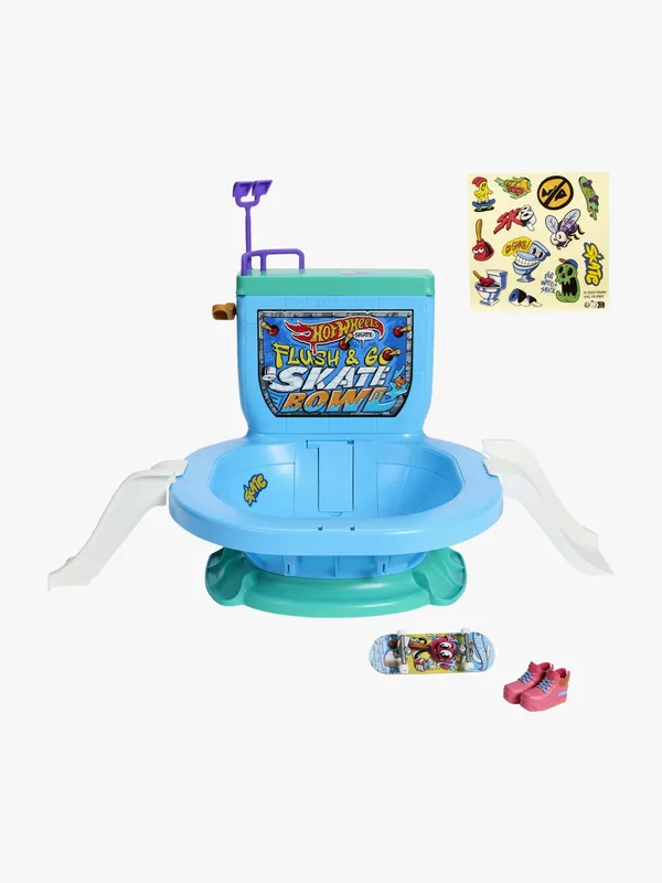 Hot Wheels Flush & Go Fingerskateboard inkl. Skatebowl