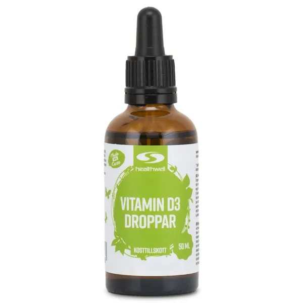 Healthwell Vitamin D3 Droppar, 50 ml