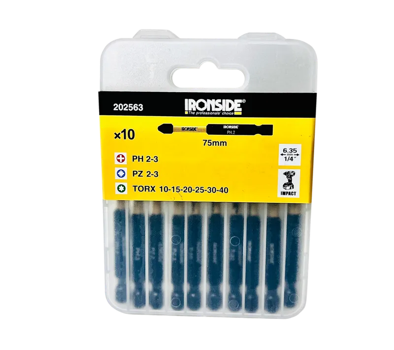 Ironside 202563 Kraftbitssats 10 delar, 75 mm