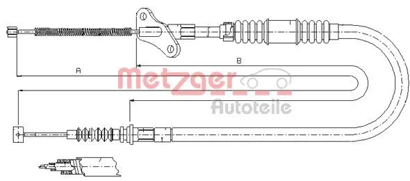 Handbromsvajer METZGER 17.2721