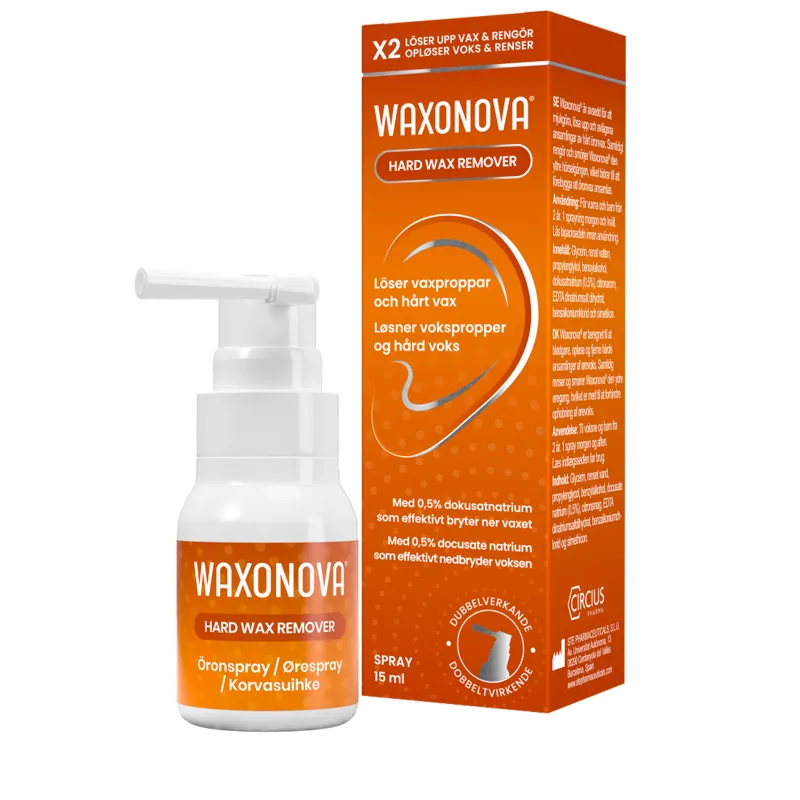 Waxonova Hard wax Remover öronspray 15 ml