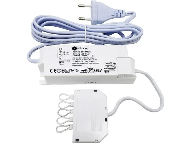 Nordtronic LED driver, dimmable, 10-17W, 350mA