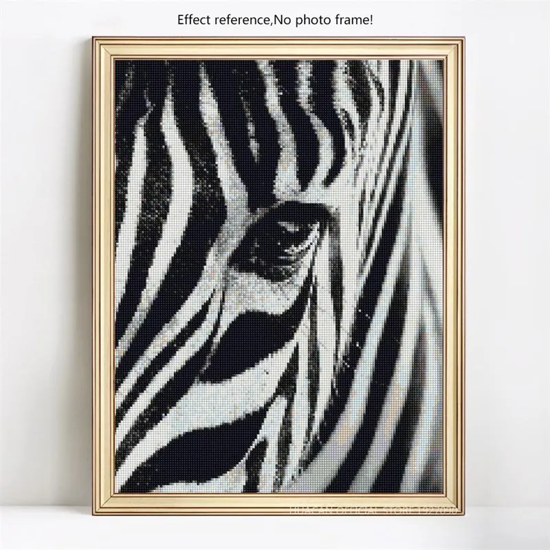Diamantmålning Djur 5D DIY Diamantbroderi Zebra Mosaik Hemdekoration Bild 20X30CM