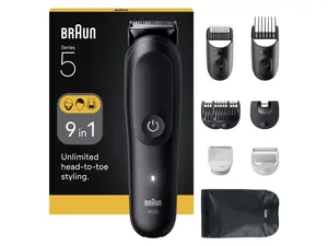 Braun All-in-One Kit Series 5, 9in1 Grooming, AIO5540 - Svart