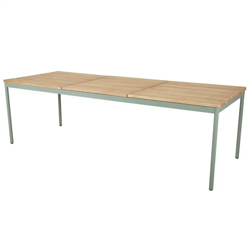 Brafab, Nox matbord 90×240 cm grönt/teak