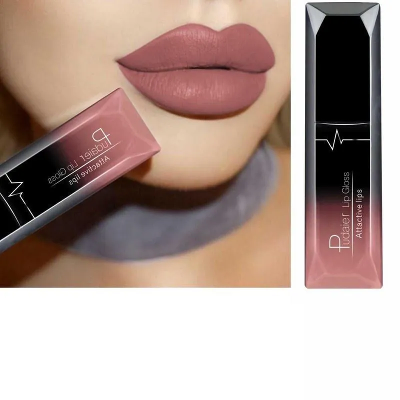 Långvarig flytande läppstift Matt läppglans Kvinnor Sexig skönhet Makeup Kosmetik (#1573)