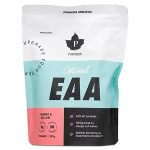 Pureness Athletics Optimal EAA-pulver, Mango & Hallon, 350 g