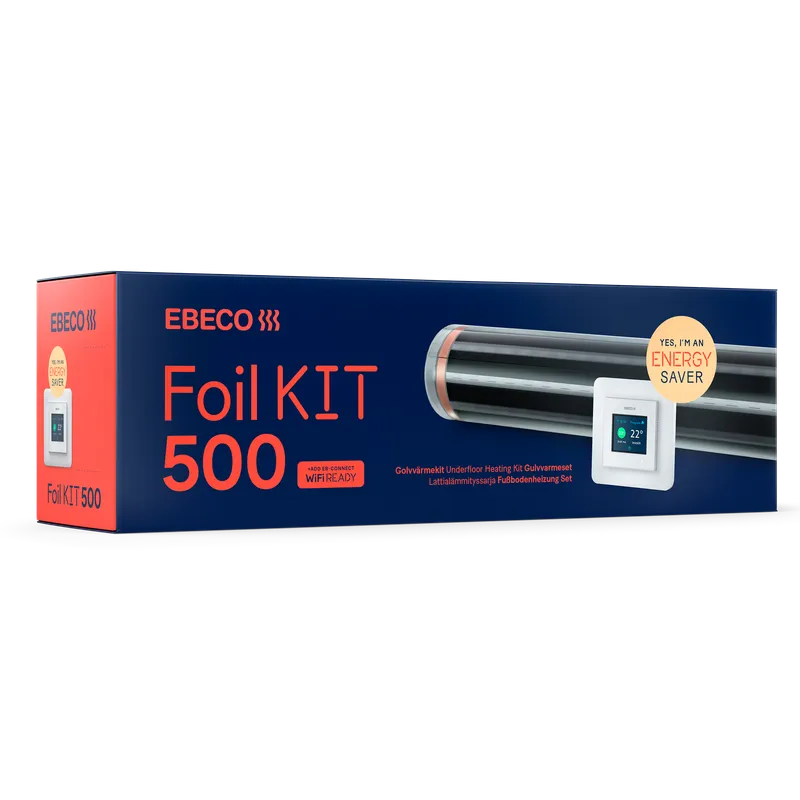 Ebeco Foil Kit 500 Golvvärmekit med värmefolie och termostat 1 m