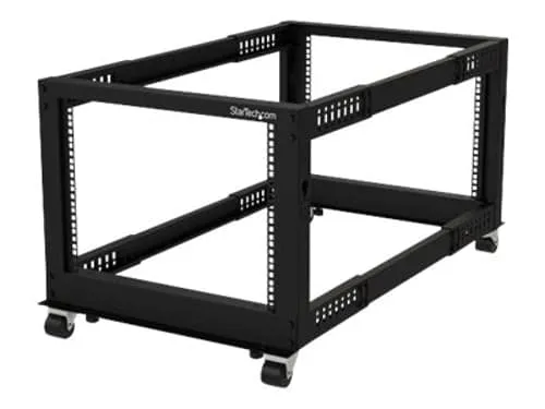StarTech.com 8U Open Frame Rack - 4 Post - 22-40 in. Adjustable Depth rack - 8U