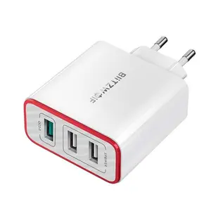 BW-PL2 Laddare 3x USB, QC 3.0 30W
