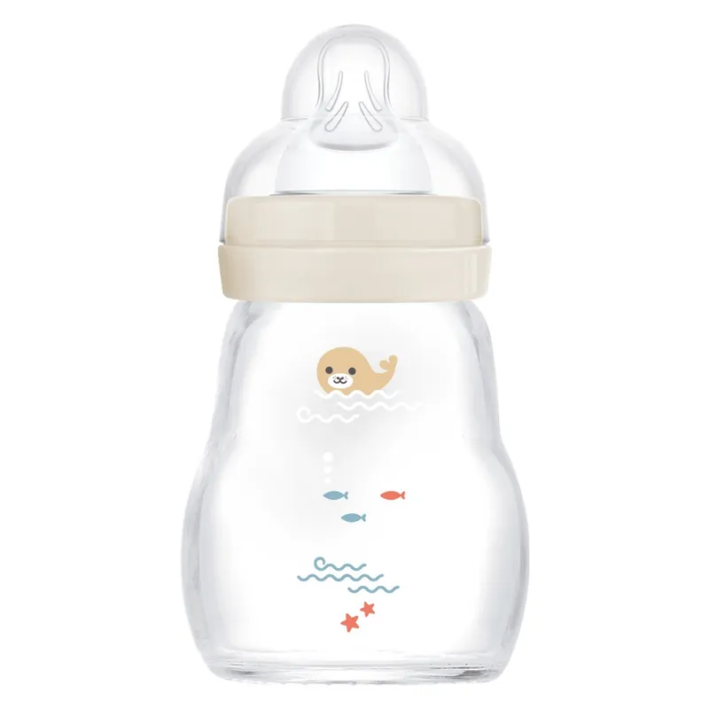 MAM Feel Good Nappflaska Glas 170 ml, Neutral