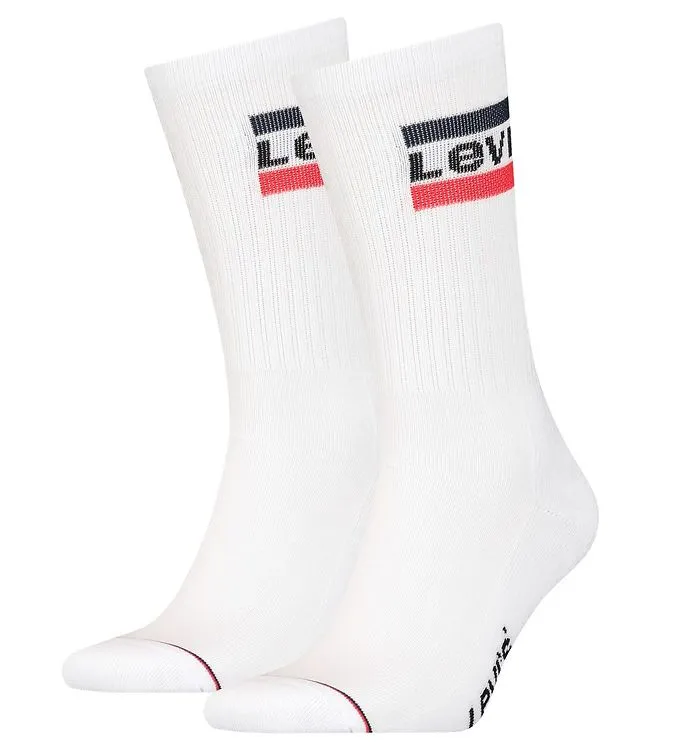 Levis Strumpor 2P Sport Regular Cut Sock Vit Strl 39/42