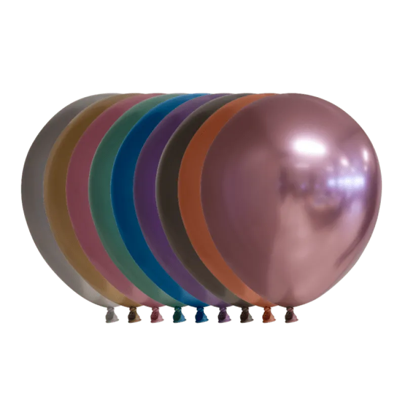 Mini-ballonger Chrome flerfärgade 100-pack