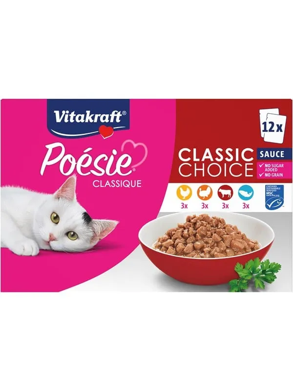 Vitakraft Poésie®Classique multipak, classic choice i sås