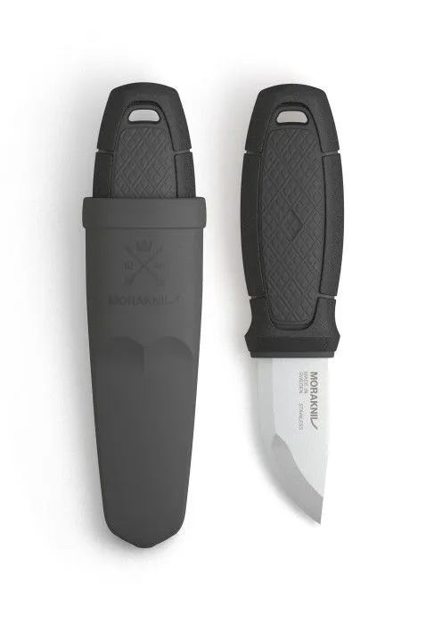 Morakniv Eldris, Single, Jaktkniv, Drop point, Rostfritt stål, Termoplastisk elastomer (TPE), Svart