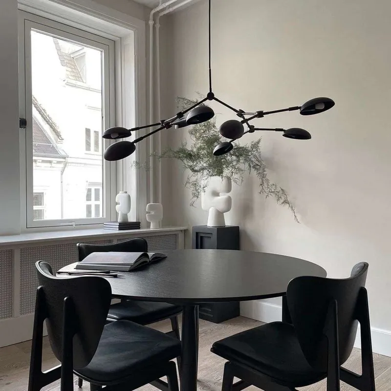 Drop-ljuskrona, svart, 55 cm, 8 lampor, E14 - 101 Copenhagen - Vardagsrum - Design - Aluminium - Med flera ljuskällor