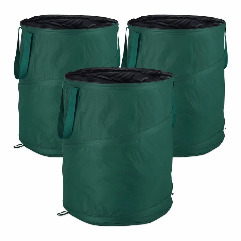 160 l popup lövkassar i set om 3