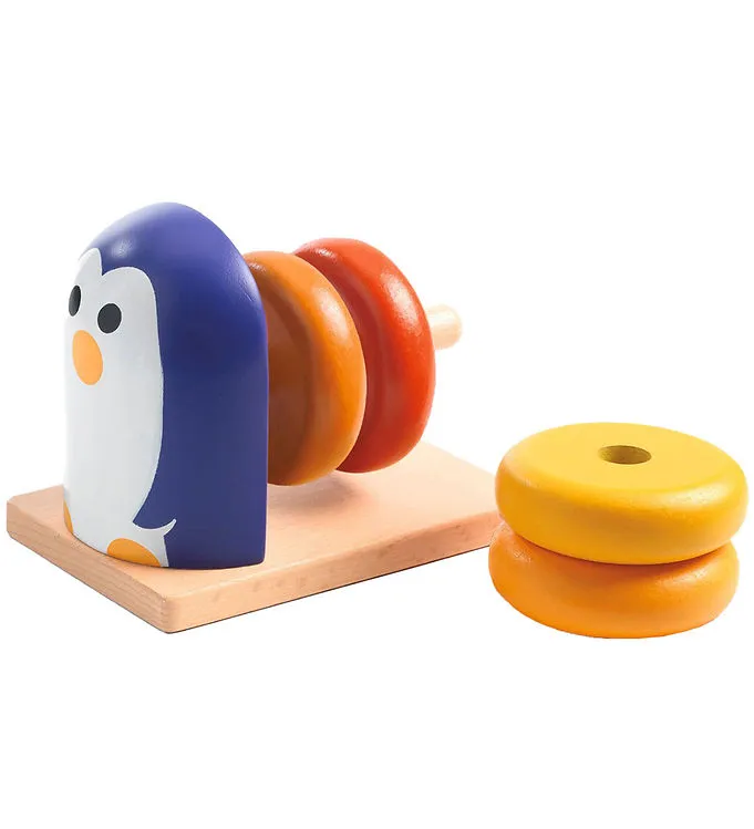 Djeco Stapelleksaker - Trä - 5 Delar - Penguin Basic