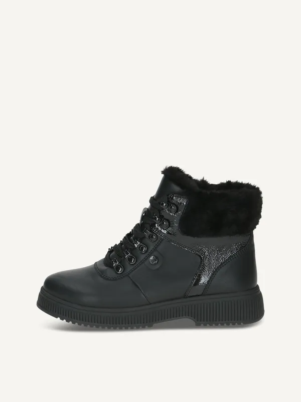 CAPRICE Bootie, black, made of Leather and synthetic without heel, Size 36 (#7696)