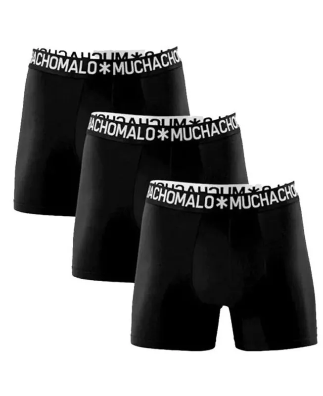 Muchachomalo Kalsonger 3P Cotton Stretch Basic Boxer Svart bomull Small Herr