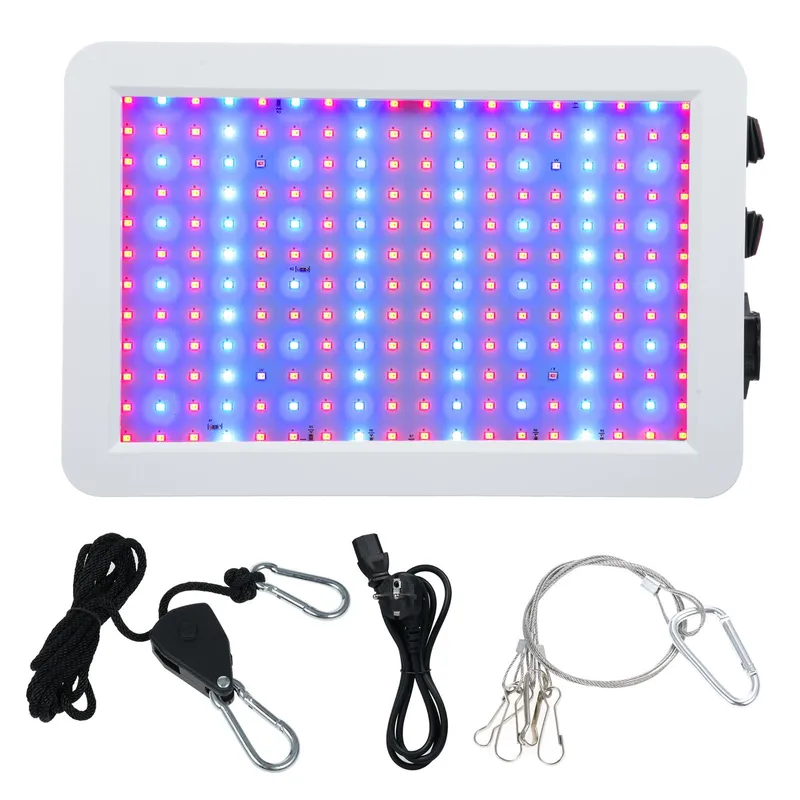 312LEDs Grow Light för inomhusväxter Full Spectrum Veg and Bloom Plant Grow Light Waterproof 216LEDs vit