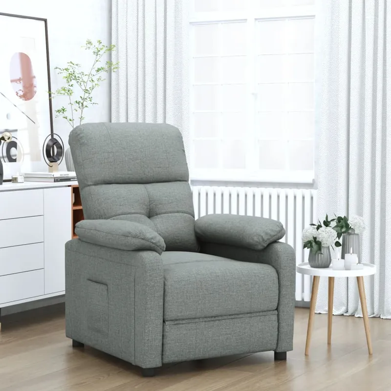vidaXL Reclinerfåtölj mörkgrå tyg (#2865)