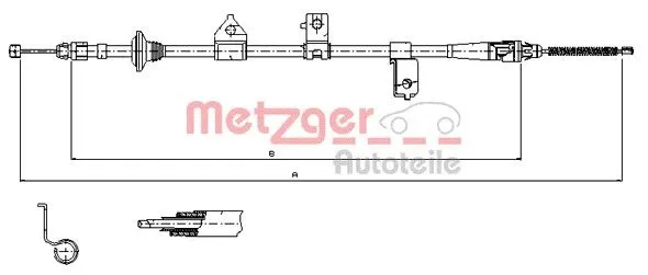 Handbromsvajer METZGER 17.6027