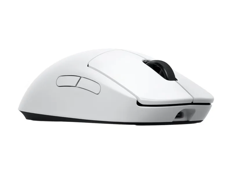Logitech G PRO 2 – Mus – gaming – höger- och vänsterhänta – optisk – 8 knappar – trådlös, kabelansluten – 2.4 GHz, USB – USB Logitech LIGHTSPEED-mottagare – vit (#3434)