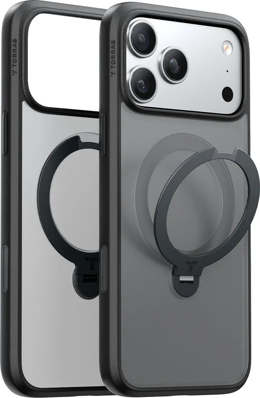 Torras Ostand Q3 Spin - black - iPhone 17 Pro Max