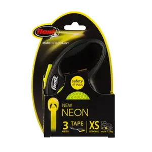 Flexi New Neon Tape Leash Yellow 15kg 5M