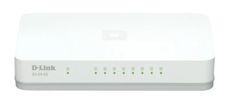 D-Link GO-SW-8GE - Switch - ohanterad - 8 x 10/100/1000 - skrivbordsmodell