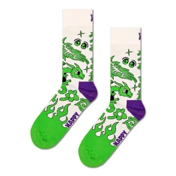 Happy socks Strumpor Hyper Dragon Sock Vit Mönstrad bomull Strl 36/40