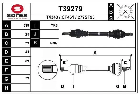 Drivaxel EAI T39279