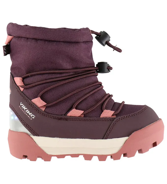 Viking Vinterkängor m. Ljus - Rymdskepp Varm SC WP - Plum/Rosa (#5203)