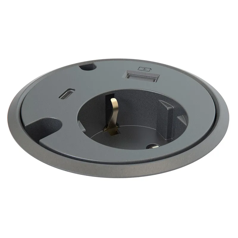 Forming Function Powerdot 16 1x Ström 1x Usb-c 1x Usb-a 2x Kabelhål Svart